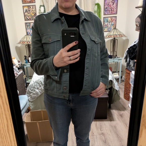 Simon's Classic Green Denim Jacket - Picture 2 of 8